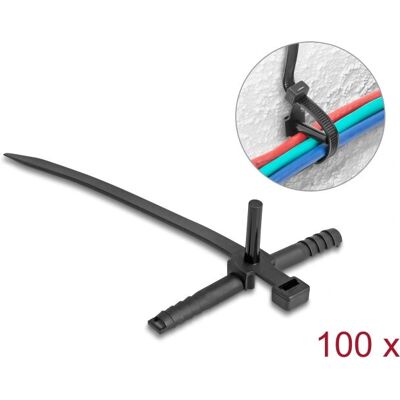 DeLOCK 18914 Nylon Kabelbinder - Schwarz - 150mm - 100 Stück DeLOCK 18914 Nylon Kabelbinder - Schwarz - 150mm - 100 Stück