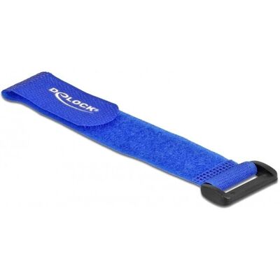 DeLock Klett-Kabelbinder mit Schlaufe L 190 x B 25 mm blau - Kabelbinder DeLock Klett-Kabelbinder mit Schlaufe L 190 x B 25 mm blau - Kabelbinder