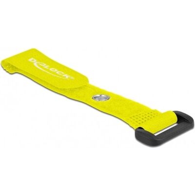 DeLock Kabelbinder, Klett-Kabelbinder mit Schlaufe, 150x20mm, Gelb, 5 Stück DeLock Kabelbinder, Klett-Kabelbinder mit Schlaufe, 150x20mm, Gelb, 5 Stück