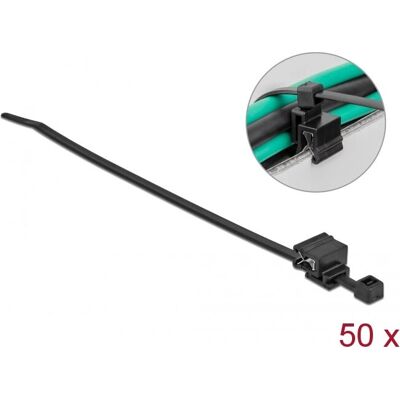DeLock Kabelbinder 19565 - Verstellbarer Kantclip - 200mm - Schwarz DeLock Kabelbinder 19565 - Verstellbarer Kantclip - 200mm - Schwarz