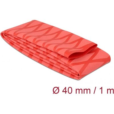 DeLOCK Schrumpfschlauch - Rot, 1 m, X-Muster DeLOCK Schrumpfschlauch - Rot, 1 m, X-Muster