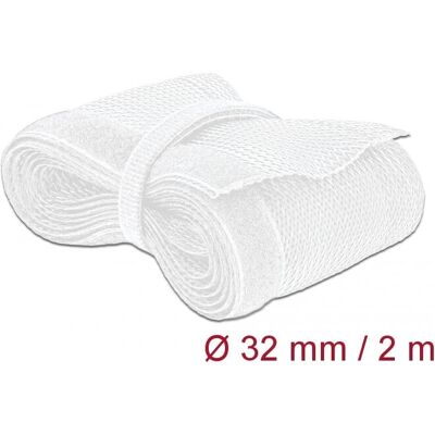 Manchon de câble blanc DeLOCK 20703 avec velcro, 2m - Manchon de câble - Publicité Manchon de câble blanc DeLOCK 20703 avec velcro, 2m - Manchon de câble - Publicité