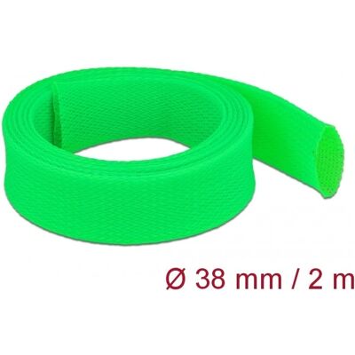 DeLOCK 20754 organiseur de câbles - Vert - Manchon tressé extensible 2m - Publicité DeLOCK 20754 organiseur de câbles - Vert - Manchon tressé extensible 2m - Publicité
