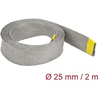 Manchon tressé DeLOCK 20790 - Blindage EMC, 2 m x 25 mm, Gris - Publicité Manchon tressé DeLOCK 20790 - Blindage EMC, 2 m x 25 mm, Gris - Publicité