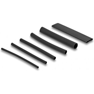 DeLOCK Tuyau thermorétractable - 122 pièces, ratio 3:1 - Noir DeLOCK Tuyau thermorétractable - 122 pièces, ratio 3:1 - Noir