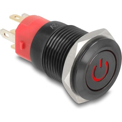 DeLOCK 22013 Interrupteur à bouton-poussoir - interrupteur électrique, LED rouge, 16 mm - Publicité DeLOCK 22013 Interrupteur à bouton-poussoir - interrupteur électrique, LED rouge, 16 mm - Publicité