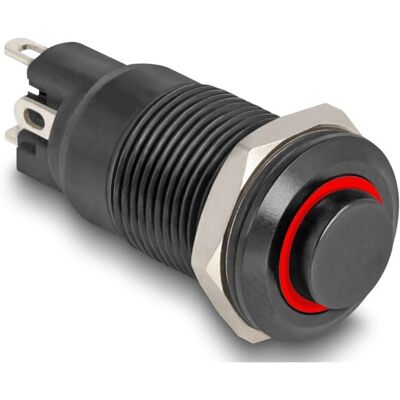 DeLOCK 22014 - Interrupteur à bouton poussoir noir et rouge - commutateur électrique - Publicité DeLOCK 22014 - Interrupteur à bouton poussoir noir et rouge - commutateur électrique - Publicité