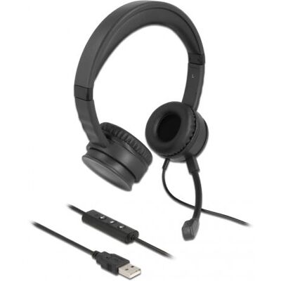 DeLOCK 27180 Casque stéréo USB filaire - Casque avec micro DeLOCK 27180 Casque stéréo USB filaire - Casque avec micro