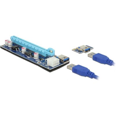 DeLOCK Malli 41426 PCIe Riser-kort - Sininen DeLOCK Malli 41426 PCIe Riser-kort - Sininen