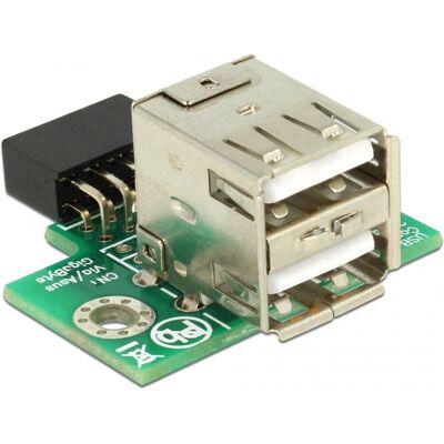 DeLOCK Internal USB 2.0 Adapter - 2 Ports, Female Pin Header DeLOCK Internal USB 2.0 Adapter - 2 Ports, Female Pin Header