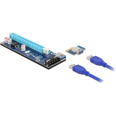 Carte riser PCIe x1 à x16 - Câble USB 60cm - Publicité Carte riser PCIe x1 à x16 - Câble USB 60cm - Publicité