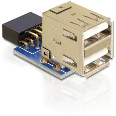 DeLOCK DL41825 USB Adapter - Interne USB-Erweiterung - Schwarz, Blau, Silber DeLOCK DL41825 USB Adapter - Interne USB-Erweiterung - Schwarz, Blau, Silber