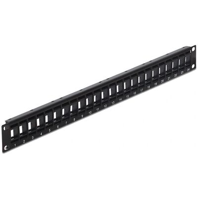 DeLOCK 43340 Patchpanel Girevole a 24 Porte - Attrezzatura di Rete DeLOCK 43340 Patchpanel Girevole a 24 Porte - Attrezzatura di Rete