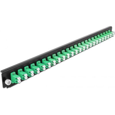 Delock 43358 Patch Panel 1U für Glasfaser-Spleißkasten, Vorderseite, LC X 24, Grün Delock 43358 Patch Panel 1U für Glasfaser-Spleißkasten, Vorderseite, LC X 24, Grün