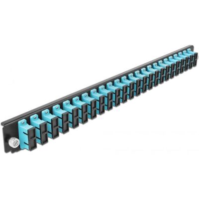 DeLOCK 43366 Patch Panel - 24 Ports Glasfaser, 1U - Schwarz & Aquamarin DeLOCK 43366 Patch Panel - 24 Ports Glasfaser, 1U - Schwarz & Aquamarin
