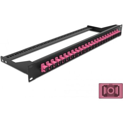 Panel de fibra óptica DeLOCK 24 puertos violeta - Montaje en rack 19" Panel de fibra óptica DeLOCK 24 puertos violeta - Montaje en rack 19"