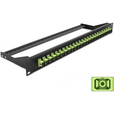 DeLOCK 43385 Patch Panel - 24 Fiber SC Simplex - Green - 1U DeLOCK 43385 Patch Panel - 24 Fiber SC Simplex - Green - 1U