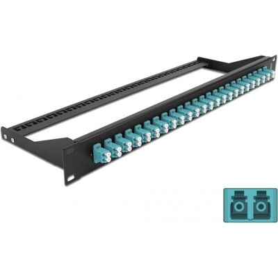 Panneau de patch DeLOCK 43389 1U - Fibre, LC Duplex, Noir, 19" - Publicité Panneau de patch DeLOCK 43389 1U - Fibre, LC Duplex, Noir, 19" - Publicité