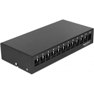 DeLOCK 43415 Panneau de Connexion - 12 Ports - Noir - Publicité DeLOCK 43415 Panneau de Connexion - 12 Ports - Noir - Publicité