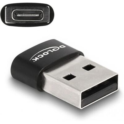 Adaptador USB Delock - USB Tipo-C a USB-A - Negro Adaptador USB Delock - USB Tipo-C a USB-A - Negro