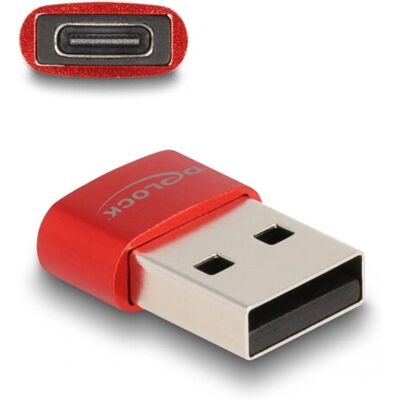 DeLOCK 60050 USB C till USB A-omvandlare - Röd - 2.0 DeLOCK 60050 USB C till USB A-omvandlare - Röd - 2.0
