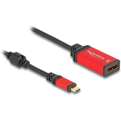 Adaptador de Cable de Video DeLOCK 8K 30Hz HDR - Negro/Rojo Adaptador de Cable de Video DeLOCK 8K 30Hz HDR - Negro/Rojo