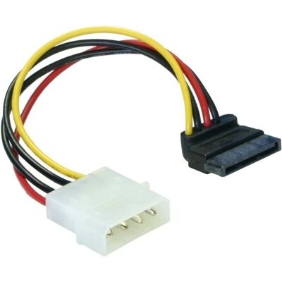 Cablu alimentare Molex la SATA 15pin - 0,15m Cablu alimentare Molex la SATA 15pin - 0,15m