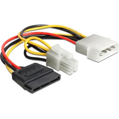 DeLOCK 60127 Interne Stromkabel - Molex zu SATA & P4 - 15,5 cm DeLOCK 60127 Interne Stromkabel - Molex zu SATA & P4 - 15,5 cm