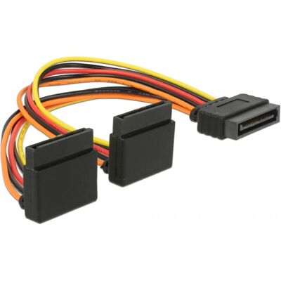 DeLOCK SATA virtakaapeli 15-pinnillä lukituksella - 15 cm DeLOCK SATA virtakaapeli 15-pinnillä lukituksella - 15 cm