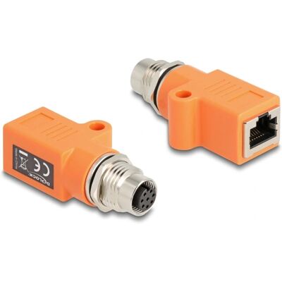 DeLOCK 60618 Changeur de genre de câble - Orange - RJ45 - M12 DeLOCK 60618 Changeur de genre de câble - Orange - RJ45 - M12