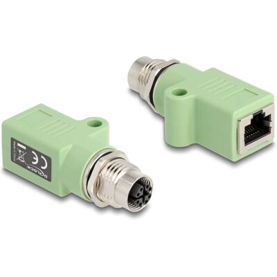 DeLOCK 60681 M12 RJ45 Netzwerkkabeladapter - Grün DeLOCK 60681 M12 RJ45 Netzwerkkabeladapter - Grün