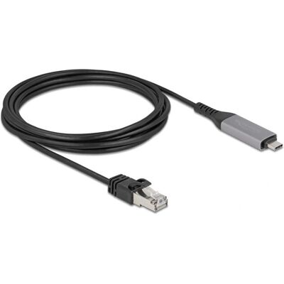 Delock USB-C auf RJ45 Ethernet Kabel - 3m - Schwarz - Netzwerk Delock USB-C auf RJ45 Ethernet Kabel - 3m - Schwarz - Netzwerk