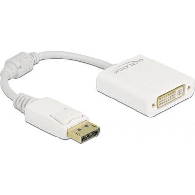 Delock 61010 Videosovitin - 15 cm - DisplayPort auf DVI-I - Weiß Delock 61010 Videosovitin - 15 cm - DisplayPort auf DVI-I - Weiß