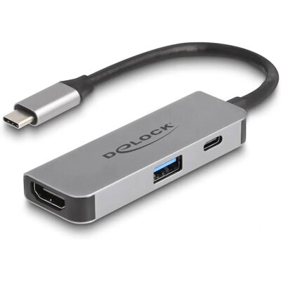 DeLOCK 61063 USB Hub & HDMI Adapter - Grey DeLOCK 61063 USB Hub & HDMI Adapter - Grey