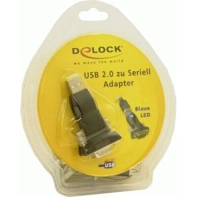 Adattatore USB 2.0 a Seriale DeLOCK - Nero - RS-232 Adattatore USB 2.0 a Seriale DeLOCK - Nero - RS-232