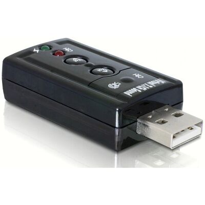 DeLOCK 61645 Externe USB Geluidsadapter - 7.1 Kanaal DeLOCK 61645 Externe USB Geluidsadapter - 7.1 Kanaal