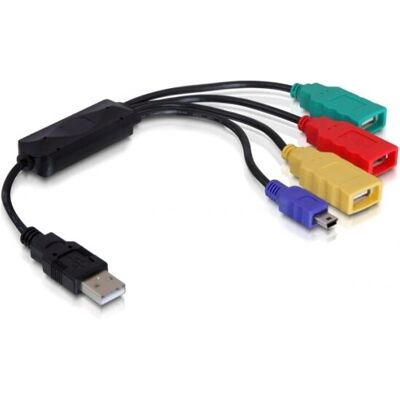 DeLOCK 61724 Hub USB Esterno 4 Porte - Nero DeLOCK 61724 Hub USB Esterno 4 Porte - Nero