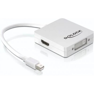 DeLOCK Mini-DisplayPort DVI HDMI Adapter - Weiß - 16cm DeLOCK Mini-DisplayPort DVI HDMI Adapter - Weiß - 16cm