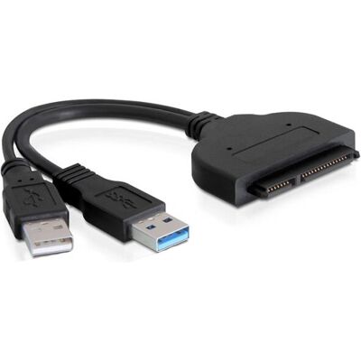 Convertitore SATA a USB Delock - Nero, 2,5" HDD/SSD, USB 3.0 Convertitore SATA a USB Delock - Nero, 2,5" HDD/SSD, USB 3.0