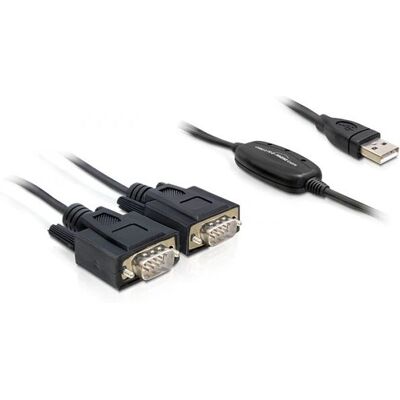 DeLOCK USB-zu-2-Seriell-Adapter - Schwarz DeLOCK USB-zu-2-Seriell-Adapter - Schwarz