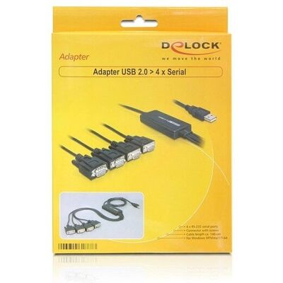 DeLOCK 61887 Adattatore USB a serie 4 porte DeLOCK 61887 Adattatore USB a serie 4 porte