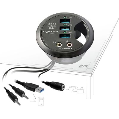DeLOCK 61990 Presa - Nera - Hub USB 3.0 DeLOCK 61990 Presa - Nera - Hub USB 3.0