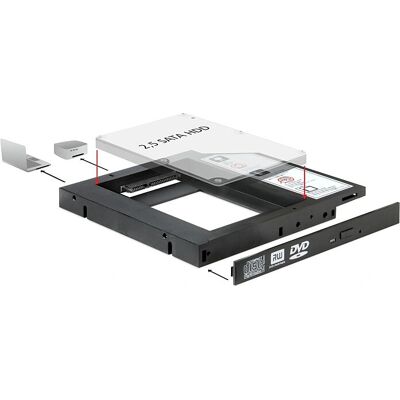Delock SLIM SATA 5.25 Gehäuse - Laptop-Zubehör Delock SLIM SATA 5.25 Gehäuse - Laptop-Zubehör