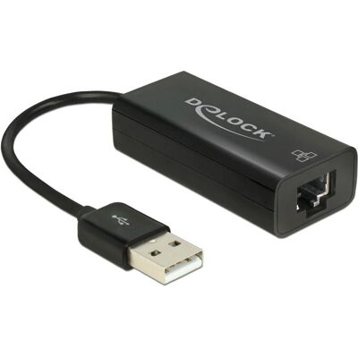 DeLOCK 62595 Netzwerkkarte - Ethernet 100 Mbit/s - USB 2.0 - Schwarz DeLOCK 62595 Netzwerkkarte - Ethernet 100 Mbit/s - USB 2.0 - Schwarz