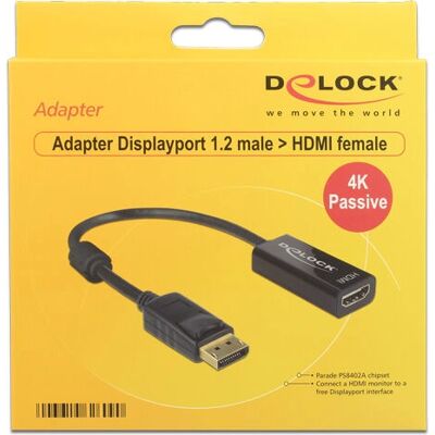 DeLOCK 62609 DisplayPort HDMI Adapter - 4K 30Hz DeLOCK 62609 DisplayPort HDMI Adapter - 4K 30Hz