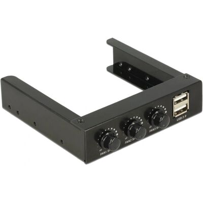 DeLock 62714 - Pannello frontale con 2 porte USB 2.0 e controllo ventole DeLock 62714 - Pannello frontale con 2 porte USB 2.0 e controllo ventole