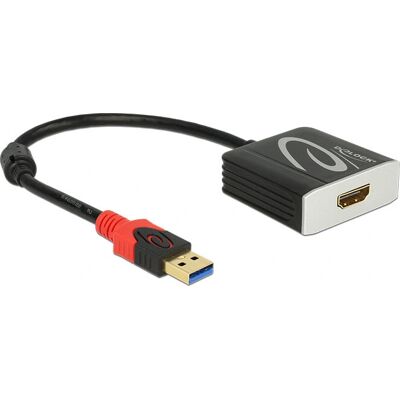 DeLOCK 62736 USB 3.0 HDMI Adapter - 0,2 m - Schwarz DeLOCK 62736 USB 3.0 HDMI Adapter - 0,2 m - Schwarz