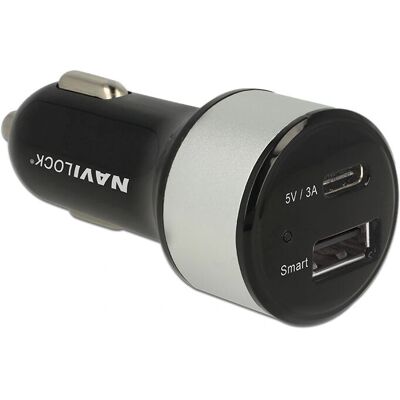 Chargeur voiture Navilock 62782 - 2 USB, Noir - Universel Chargeur voiture Navilock 62782 - 2 USB, Noir - Universel