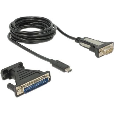 Adaptateur USB-C vers série RS-232 DeLOCK 1,8m Noir - Publicité Adaptateur USB-C vers série RS-232 DeLOCK 1,8m Noir - Publicité