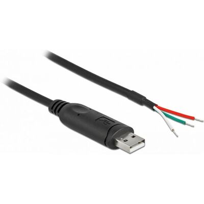 Adaptateur USB 2.0 à RS-232 DeLOCK - Noir Adaptateur USB 2.0 à RS-232 DeLOCK - Noir